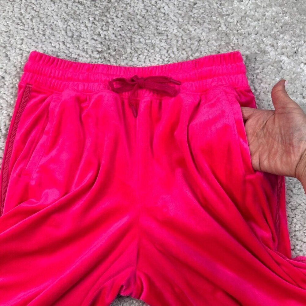 Aerie Bright Lights Velour High Waisted Wide Leg Pants Rose Pink - Picture 6 of 10